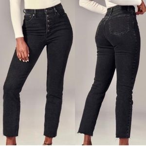 Ultra High Rise Straight Leg Jeans